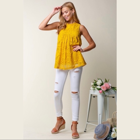 SUNFLOWER Sleeveless Lace Top-LAST ONE ☝️ - Picture 10 of 12